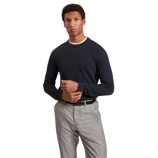 Jersey De Cuello Redondo Azul Marino Con Costuras T De Ted Baker Sainsy - Image 2
