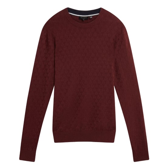 Jersey De Cuello Redondo Color Granate Con Costura En T De Ted Baker Sainsy - Image 1