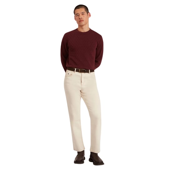 Jersey De Cuello Redondo Color Granate Con Costura En T De Ted Baker Sainsy - Image 3