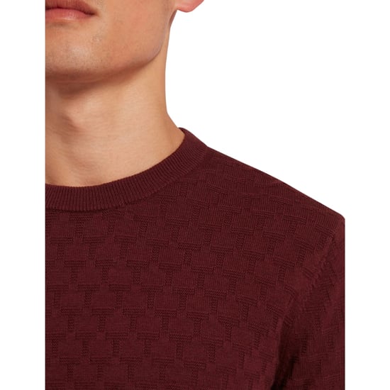 Jersey De Cuello Redondo Color Granate Con Costura En T De Ted Baker Sainsy - Image 4