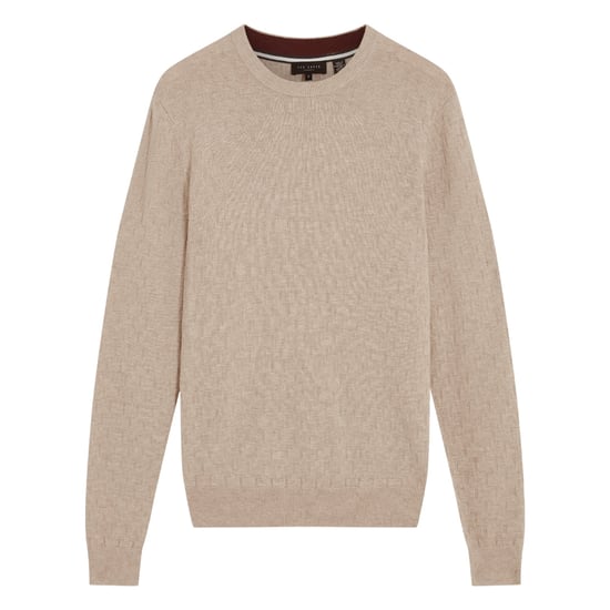 Jersey De Cuello Redondo Con Costura En T Sainsy De Ted Baker, Color Natural - Image 1