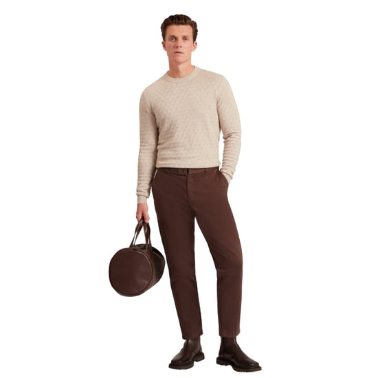 Jersey De Cuello Redondo Con Costura En T Sainsy De Ted Baker, Color Natural - Image 4
