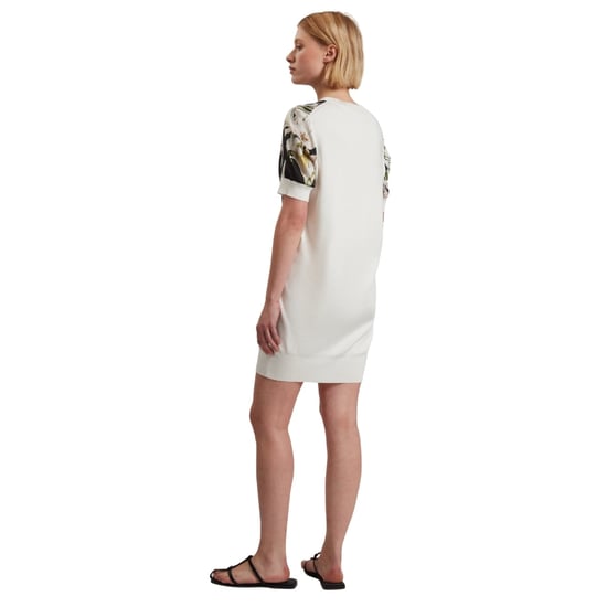 Vestido Recto Color Marfil Con Estampado Y Tejido Frontal De Ted Baker Roneea - Image 3