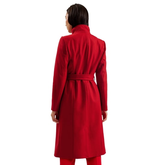 Abrigo Cruzado De Lana Roja Con Cinturón De Largo Midi De Ted Baker Rose - Image 4