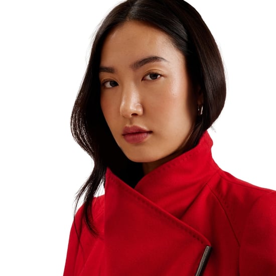 Abrigo Cruzado De Lana Roja Con Cinturón De Largo Midi De Ted Baker Rose - Image 5
