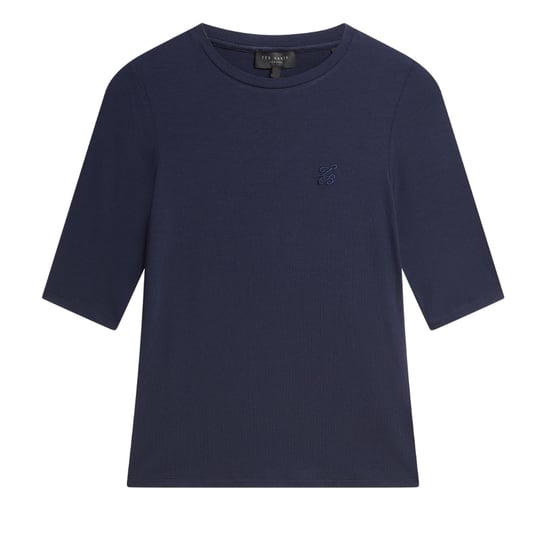 Camiseta Azul Marino Ajustada De Manga Corta Con Logo De Ted Baker Casy - Image 1
