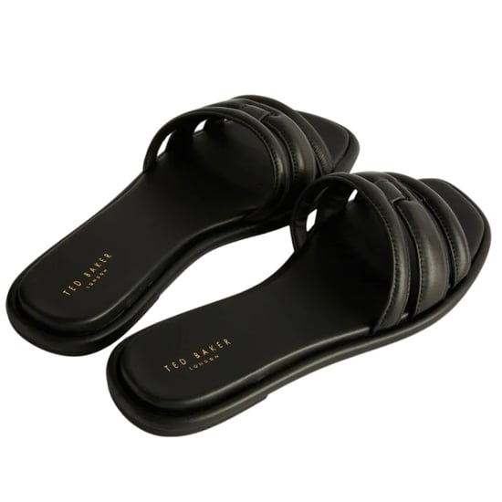Sandalias Planas Tejidas Con Logo T De Ted Baker Leeiaa En Color Negro - Image 3