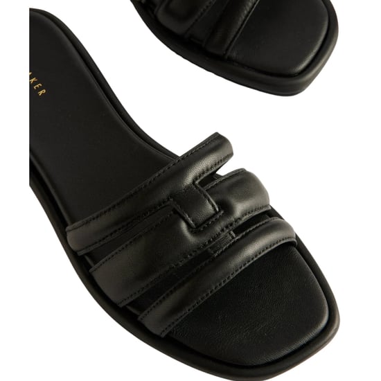 Sandalias Planas Tejidas Con Logo T De Ted Baker Leeiaa En Color Negro - Image 4