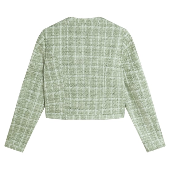 Chaqueta Corta De Bouclé Con Botones Y Cola De Rosa Koma De Ted Baker, Color Verde - Image 2