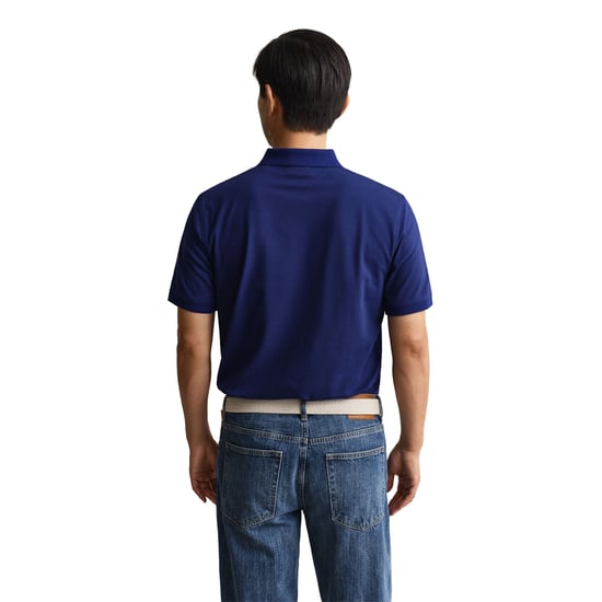 Gant Contrast Collar Ss Polo Shirt Rich Navy - Image 5