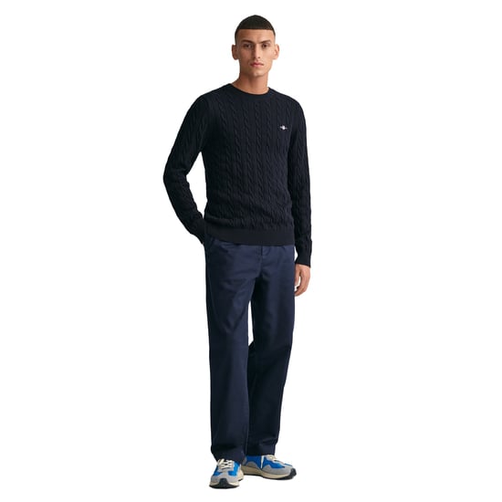 GANT Mens Cotton Cable Knit Crew Neck Jumper - Image 5