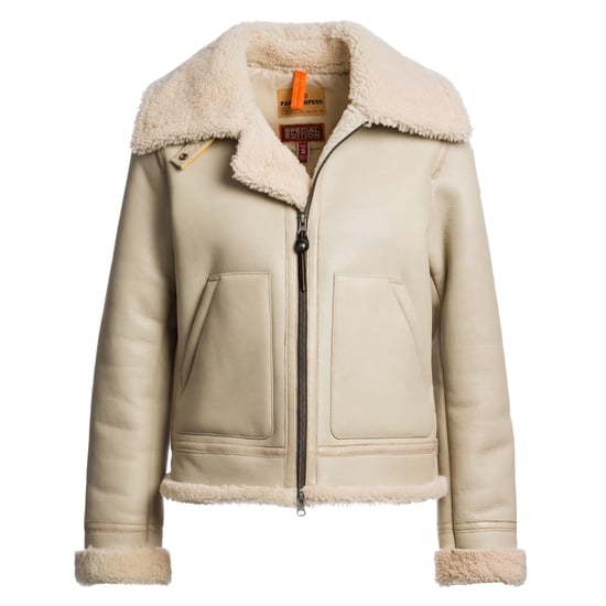 Chaqueta De Cuero Marrón Avena Especial Gialean De Parajumpers - Image 1