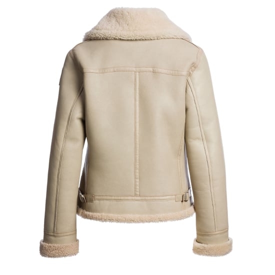 Chaqueta De Cuero Marrón Avena Especial Gialean De Parajumpers - Image 2