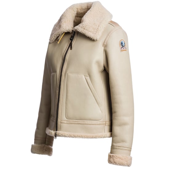 Chaqueta De Cuero Marrón Avena Especial Gialean De Parajumpers - Image 3