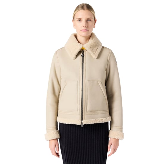 Chaqueta De Cuero Marrón Avena Especial Gialean De Parajumpers - Image 4
