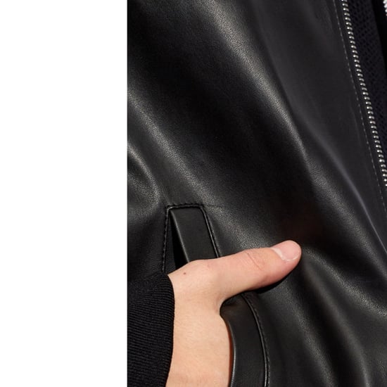 Chaqueta De Cuero Negra Dsquared2 Contrast Arms - Image 4