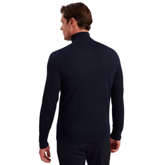 Sudadera de media cremallera de lana merina Ted Baker Limehas para hombre en color navy - Image 6