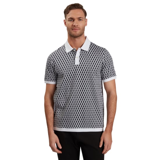 Camisa Polo Regular Fit Geo de Ted Baker para Hombre en Azul Medio - Image 2