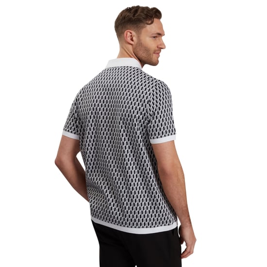 Camisa Polo Regular Fit Geo de Ted Baker para Hombre en Azul Medio - Image 3
