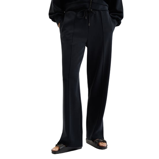 Joggers rectos abiertos de hem en negro con patrón sólido de Ted Baker para mujer - Image 4