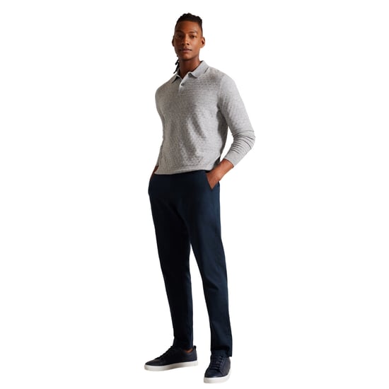 Polo de punto gris Ted Baker Morar para hombre - Image 3