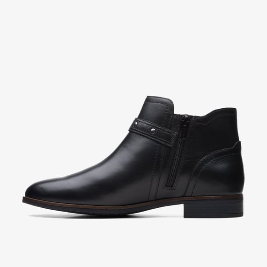 Botas de Cuero Negras Trish con Correa - Image 2