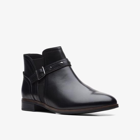 Botas de Cuero Negras Trish con Correa - Image 3