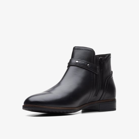 Botas de Cuero Negras Trish con Correa - Image 4