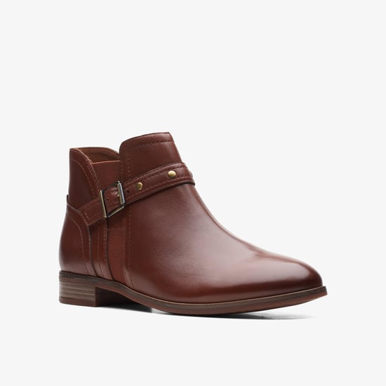 Botas Lea Trish Strap en Cuero Marrón Oscuro - Image 3