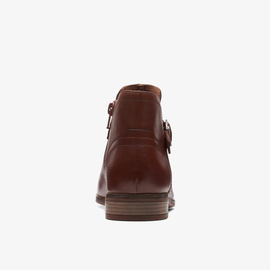 Botas Lea Trish Strap en Cuero Marrón Oscuro - Image 5