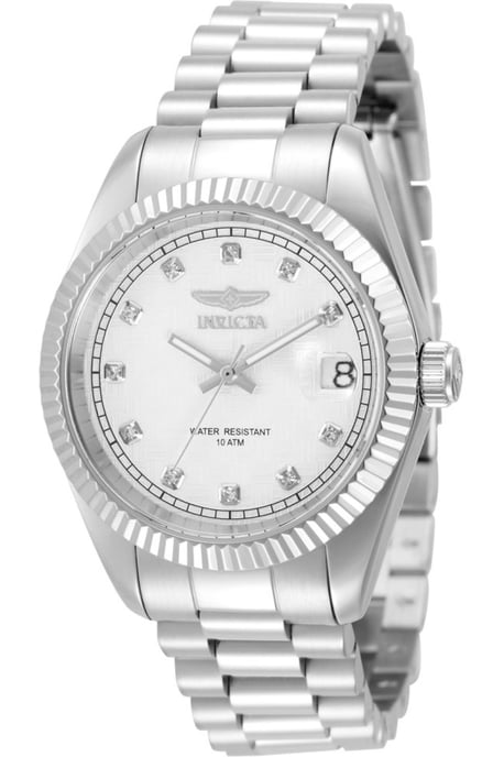 Invicta Specialty 51037 Reloj de mujer - Movimiento de cuarzo - Acero inoxidable con esfera plateada - 36 mm - Image 1