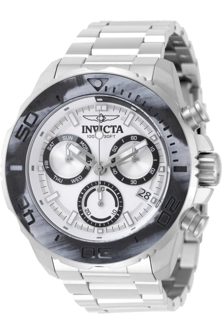 Invicta Carbon Hawk 51075 Reloj para hombre - Movimiento de cuarzo - Acero inoxidable con esfera plateada - 48 mm - Image 1