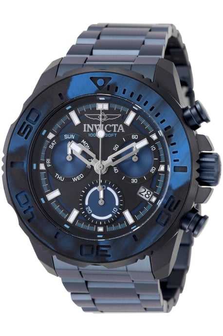 Invicta Carbon Hawk 51079 Reloj para hombre - Movimiento de cuarzo - Acero inoxidable con esfera azul - 48 mm - Image 1