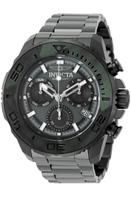 Invicta Carbon Hawk 51080 Reloj para hombre - Movimiento de cuarzo - Acero inoxidable con esfera verde - 48 mm - Image 1
