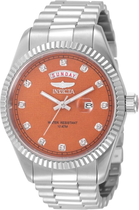 Invicta Specialty 51046 Reloj para hombre - Movimiento de cuarzo - Acero inoxidable con esfera naranja - 43 mm - Image 1