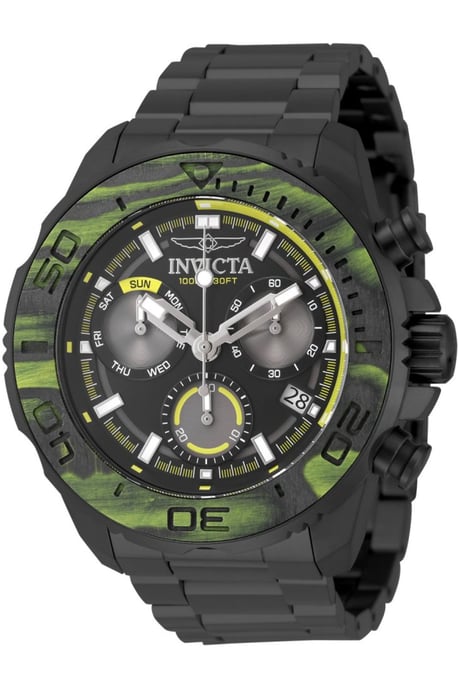 Invicta Carbon Hawk 51082 Reloj de hombre - Movimiento de cuarzo - Acero inoxidable con esfera negra - 48 mm - Image 1