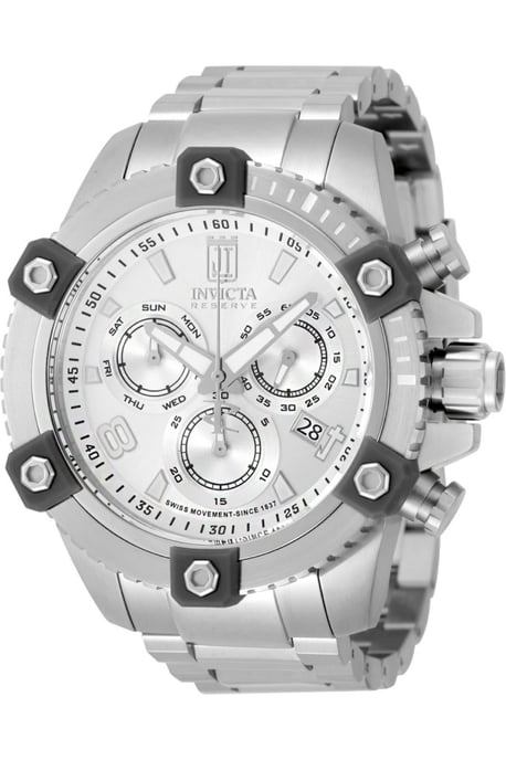 Invicta Jason Taylor 51271 Reloj de hombre - Movimiento de cuarzo - Acero inoxidable con esfera plateada - 50 mm - Image 1