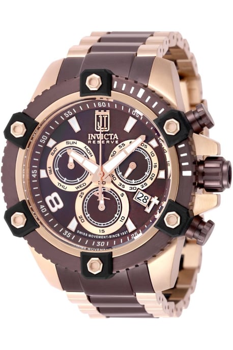 Invicta Jason Taylor 51288 Reloj para hombre - Movimiento de cuarzo - Acero inoxidable con esfera marrón - 50 mm - Image 1