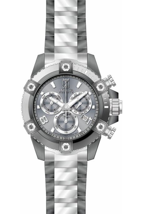 Invicta Jason Taylor 51274 Reloj de hombre - Movimiento de cuarzo - Acero inoxidable con esfera gris - 50 mm - Image 1