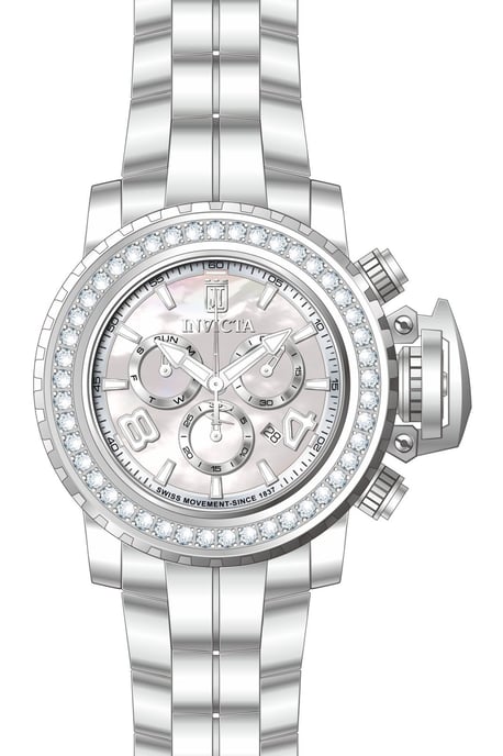 Invicta Jason Taylor 51323 Reloj para hombre - Movimiento de cuarzo - Acero inoxidable con esfera de nácar - 58 mm - Con 45 diamantes de laboratorio - Image 1