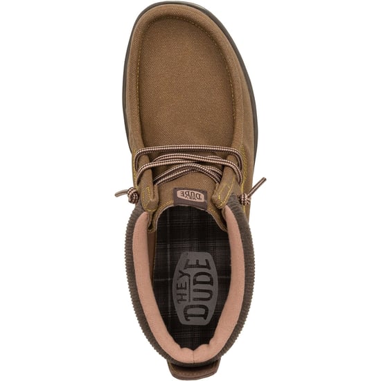 HEYDUDE Wally Mid GripR Canvas Men's Dark Brown Boots - Image 4