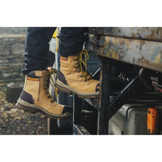 Caterpillar Premier Leather Waterproof Safety Boot Mens - Image 6