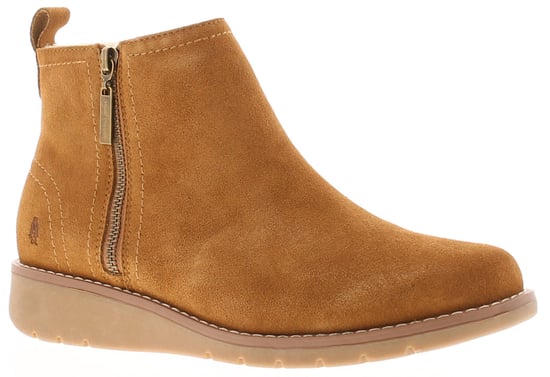 Hush Puppies Womens Boots Ankle Libby Suede Leather Zip tan - Image 1
