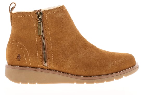 Hush Puppies Womens Boots Ankle Libby Suede Leather Zip tan - Image 2