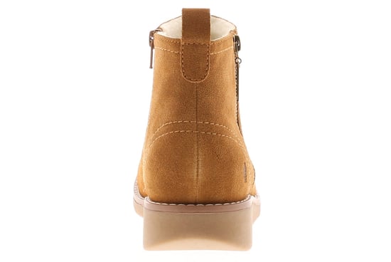 Hush Puppies Womens Boots Ankle Libby Suede Leather Zip tan - Image 4