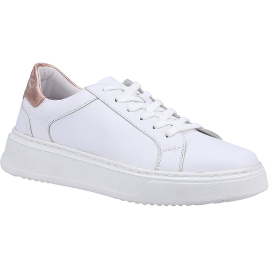 Hush Puppies Camille Leather Women's White Trainers - Image 1