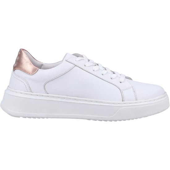 Hush Puppies Camille Leather Women's White Trainers - Image 4