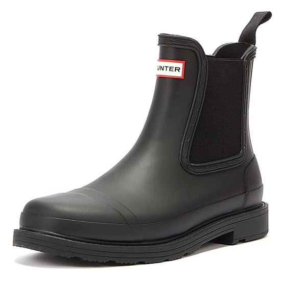 Hunter Commando Botas Chelsea de mujer en Negro - Image 3