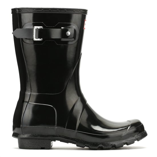 Hunter Original Gloss Short Black Synthetic Wellington Boots - Image 3