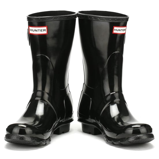 Hunter Original Gloss Short Black Synthetic Wellington Boots - Image 4